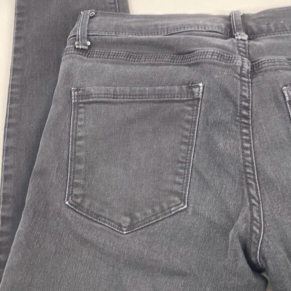 Free People Slim Mid-Rise Black Jeans Stretch Cropped 26 - Picture 9 of 14